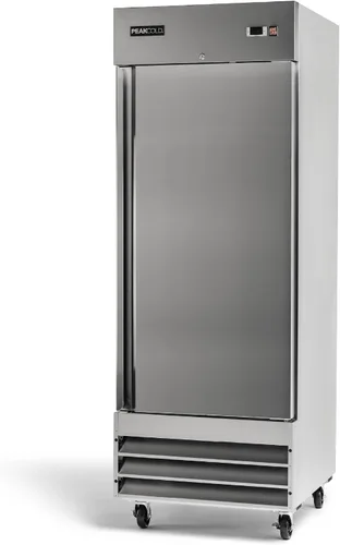 Miniatura 11 de PEAKCOLD by Iron Mountain - Alcance comercial de 2 puertas en refrigerador de acero inoxidable, interior blanco; 47 pies cúbicos, 54 pulgadas
