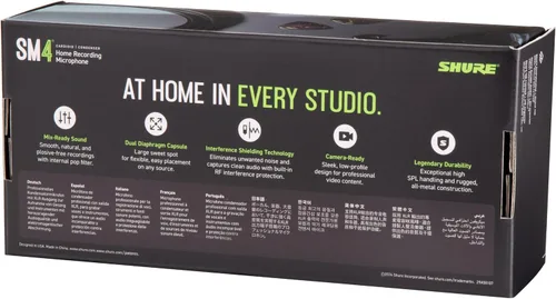 Miniatura 8 de Shure SM4-K - Micrófono condensador de estudio, micrófono XLR para grabación de estudio en casa, voces e instrumentos con sonido listo para mezclar