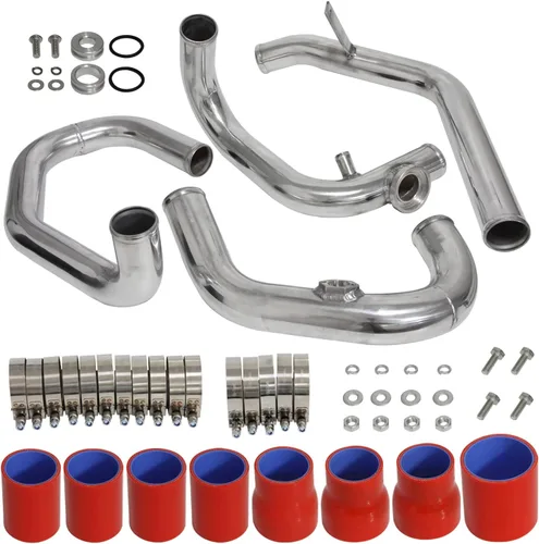 Miniatura 2 de Kit de brida de sensor SSQV pulido de montaje frontal para Volkswagen VW Jetta Golf GTI GL/GLI/GLS MK4 1.8T 1.8L 98-05 Motores FMIC Bolt On