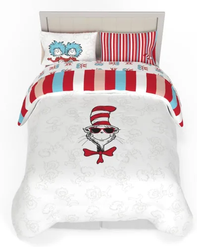 Miniatura 47 de Franco - Juego de ropa de cama coleccionable Nintendo Donkey Kong, 5 piezas, edredón reversible supersuave y juego de sábanas con funda, tamaño Rojo