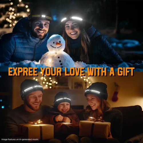 Miniatura 7 de EGUKU Gorro recargable para la cabeza, 1200 lúmenes, gorro brillante con luz, haz ancho de 260°, unisex, 11 modos de iluminación, sombrero con luz