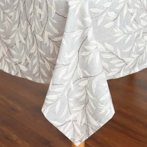Miniatura 17 de VOGOL Mantel rectangular de lino lavable, resistente a las manchas y a las arrugas, estampado floral y de pájaros, mesa decorativa para mesa