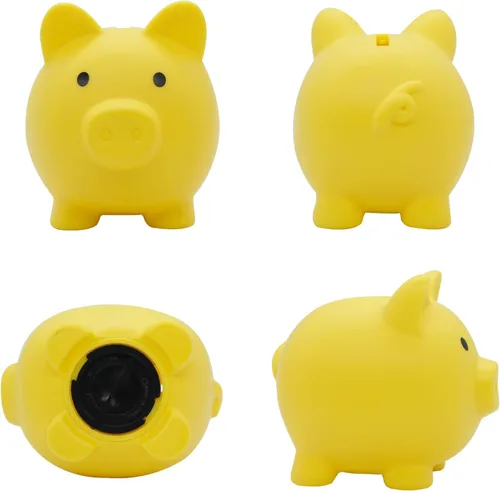 Miniatura 3 de Alcancía personalizada personalizada personalizada para niños con nombre de plástico no tóxico irrompible Banco de dinero regalos para niños (azul)