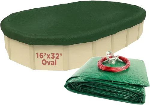 Miniatura 13 de Buffalo Blizzard Ripstopper - Cubierta redonda de invierno para piscina de 12 pies, cubierta verde resistente para cerrar piscinas sobre el suelo