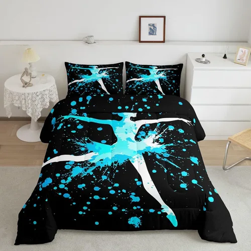 Miniatura 25 de Juego de edredón de cielo estrellado, tamaño King, juego de ropa de cama con estrellas y galaxias para niños y niñas, edredón de plumón del espacio
