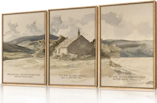 Miniatura 44 de FWIEXA Juego de Arte de Lienzo Bohemio Enmarcado para Pared, Cuadros Botánicos Verde Salvia Decoración de Pared, Impresiones de Arte de Plantas