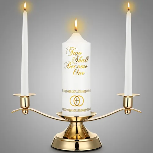 Miniatura 8 de Irenare Unity Velas con soporte para ceremonia de boda, accesorios de decoración de boda, portavelas de cristal, vela para eventos formales, iglesia