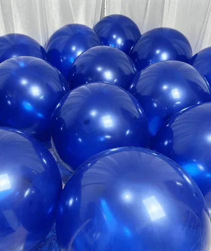 Miniatura 4 de Paquete de 90 globos azul marino de 18 pulgadas, globos grandes azul real para decoraciones de fiestas y eventos