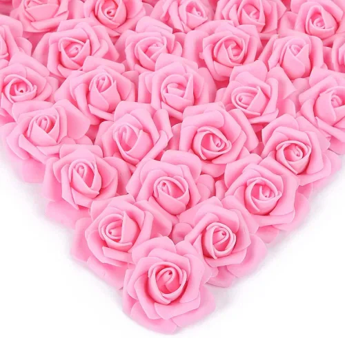 Miniatura 12 de Rosas artificiales, 200 piezas de cabezas de flores de rosas artificiales para manualidades, rosas de espuma de 1.97 pulgadas, cabezas de rosas Rosa