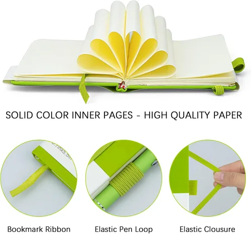 Miniatura 3 de Paquete de 2 cuadernos de bolsillo con 2 bolígrafos negros, de 3.7 x 5.5 pulgadas, pequeños diarios en blanco de tapa dura con soporte para Rojo