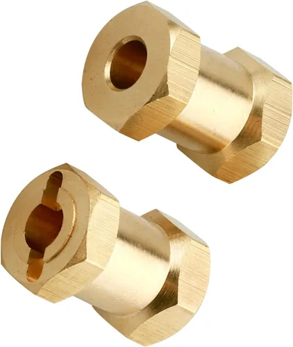 Miniatura 7 de 4 extensiones de cubos de rueda de latón RC de 0.472 pulgadas, espaciadores de ruedas, adaptador de unidad hexagonal para 1/10 RC Crawler Axial