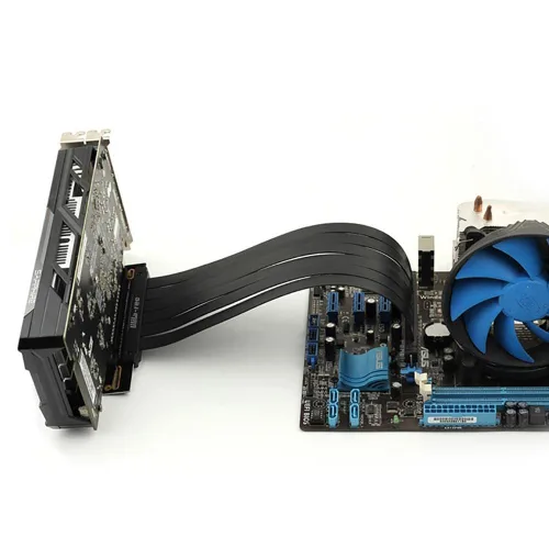Tarjeta gráfica GPU vertical de velocidad completa PCI-E 4.0 x16 Cable elevador de alta velocidad Gen4 Flexible Extensor Cable Riser Puerto de