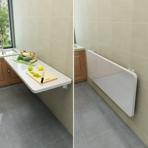 Miniatura 8 de Mesa de pared plegable consola de cocina mesa de comedor, mesas de barra multifunción, escritorio de computadora flotante, mesa de aprendizaje