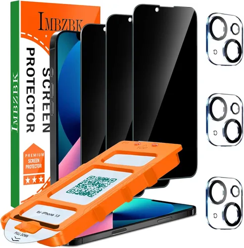 Miniatura 11 de IMBZBK [Eliminación automática de polvo] Paquete de 3 protectores de pantalla para iPhone 14 Pro Max [6.7 pulgadas], película compatible con fundas