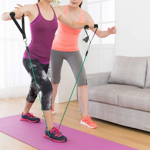 Miniatura 5 de Sumind 8 manijas de ejercicio de gimnasio, accesorios de máquina de cable de repuesto para equipo de gimnasio en casa, bandas de resistencia