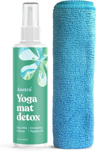 Miniatura 12 de ASUTRA Paquete de spray limpiador para esterillas de yoga (lavanda pacífica), 4 onzas líquidas (paquete de 2), sin residuos resbaladizos, aceites