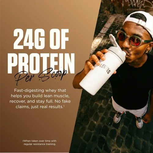 Miniatura 5 de Levels - Proteína de suero alimentada con pasto en polvo, sin artificiales, 24G de proteína, capuchino, 5 libras