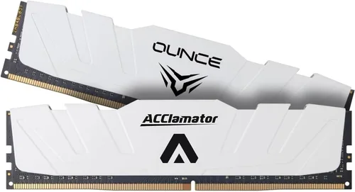Acclamator DDR4 RAM 32GB (2x16GB) 3200MHz PC4-25600 XMP CL18 1.35V 288-pin Módulo de memoria de PC de escritorio con disipador de calor blanco
