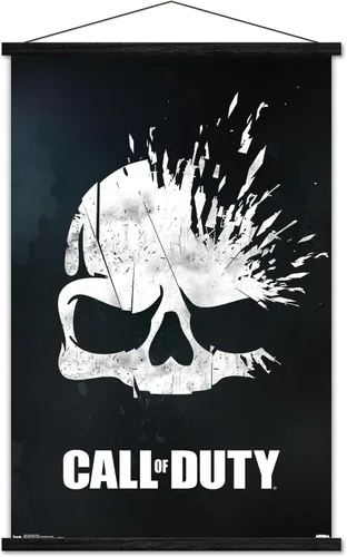 Miniatura 6 de Trends International Call of Duty - Póster de pared de calavera, 22.375 x 34 pulgadas, paquete de impresión premium y colgador de madera de haya