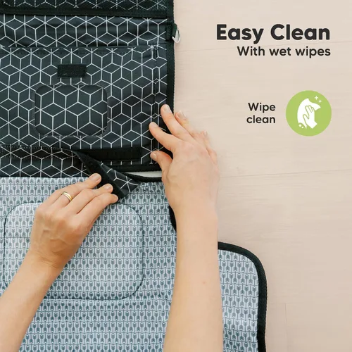 Miniatura 6 de KeaBabies Cambiador de pañales portátil, para viajes, automóvil – Cambiador grande impermeable para bebé, lavable, acolchado, bolsa de viaje