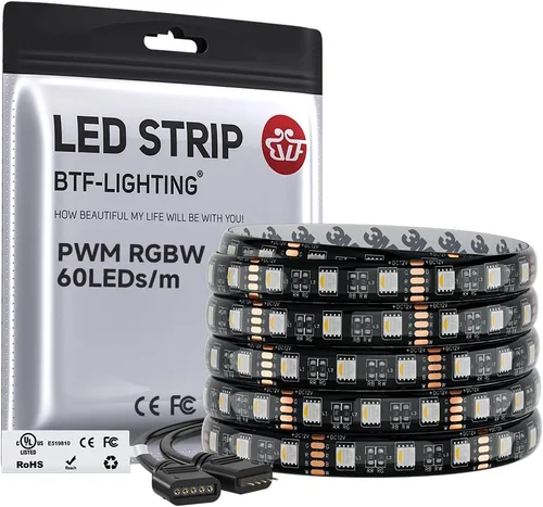 Miniatura 11 de BTF-LIGHTING Tira de luz LED IP68 impermeable para exterior RGBW 5050SMD RGB+Blanco cálido (3000K-3500K) 4 colores en 1 CC12V 16.4 pies 5m 60LED/m