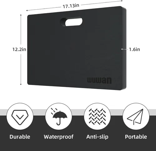 Miniatura 2 de Estera de yoga para rodillas, 3.8 cm de espesor, para push-ups de rodillas, soporte para plancha y rodillas/codos de yoga, proporciona amortiguación
