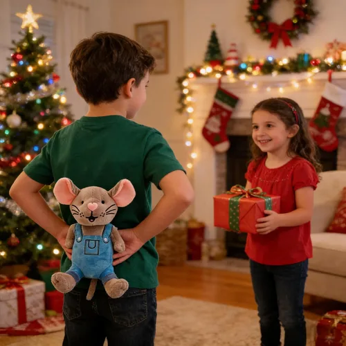 Miniatura 5 de Give Mouse Cookies - Adorable peluche de ratón pequeño con ropa, ideal para los pequeños que aman las galletas (9.5 pulgadas)