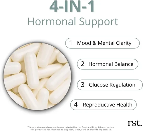 Miniatura 3 de MYOINOSITOL+ Mio-inositol y D-Chiro Inositol (proporción 40:1) + metilfolato, vitamina B6 y zinc Apoya el equilibrio hormonal, la salud