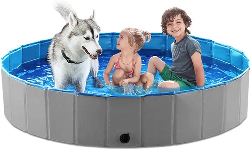 Miniatura 28 de Jasonwell Piscina plegable para perros y mascotas, piscina plegable para mascotas, bañera para niños, piscina para cachorros, perros pequeños, Mdf