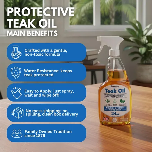 Miniatura 3 de EcoDecors Loveable - Botella de spray de aceite de teca de 24 onzas, paquete de 2