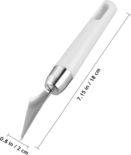 Miniatura 3 de VILLCASE 2 cuchillos de acero inoxidable para tallar frutas, en forma de V, grabado de alimentos, herramienta de corte para el hogar, cocina, mesa