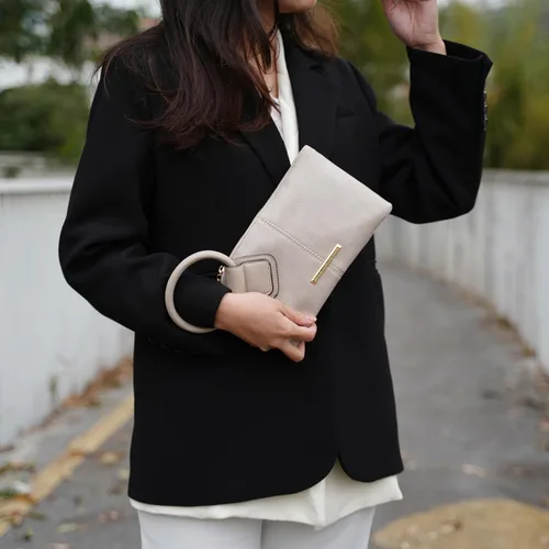 Miniatura 2 de MKF Collection Mia K - Cartera de mano para mujer, bolso pequeño negro con asa circular