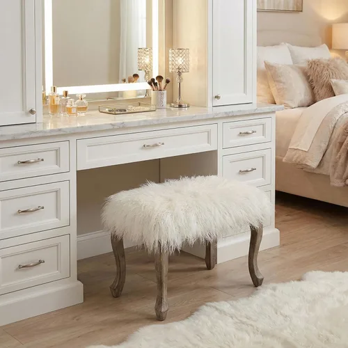Miniatura 5 de Cortesi Home Harlow Bench Ottoman, 26 pulgadas, color blanco