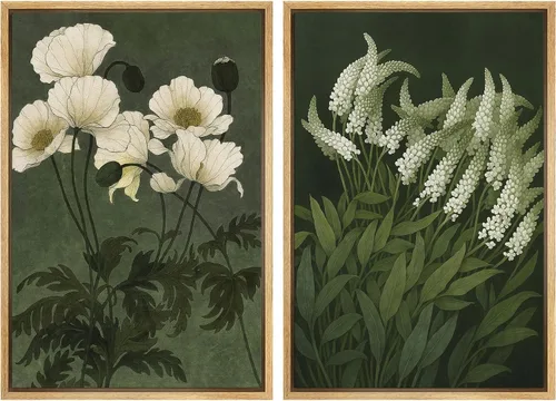 Miniatura 13 de IDEA4WALL - Set de lienzos enmarcados para pared, diseño tropical, selva, hoja de plátano, guepardo rosa, gato, naturaleza, desierto, arte digital