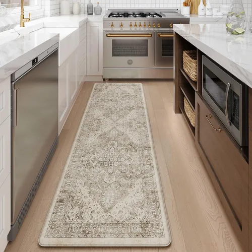 Miniatura 57 de KIMODE Alfombra de Cocina Antifatiga 2 Piezas, Alfombras de Cocina Antideslizantes e Impermeables, Alfombra de Cocina de Estilo Rústico en Gris