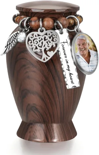 Miniatura 34 de Dletay Urnas pequeñas para cenizas humanas, recuerdo de 2.85 pulgadas, mini urna de cremación conmemorativa para mujeres y hombres, urnas funerarias
