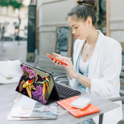 Miniatura 7 de DEGDFSGR Funda para Samsung Galaxy Tab A8 10.5 con teclado, teclado inalámbrico desmontable cierre magnético, funda protectora para Samsung Tab A8
