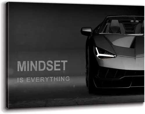 Miniatura 26 de KAWAHONE Mindset Is Everything - Lienzo decorativo para pared, diseño motivacional de rey león, con citas inspiradoras de emprendedor, póster