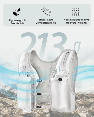 Miniatura 6 de Zelvot Chaleco para Correr para Mujeres y Hombres, Patente Original de EE. UU., Chaleco de Hidratación para Correr con Correas de Pecho Ajustables