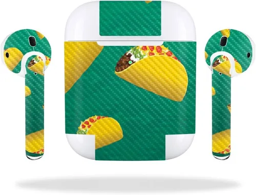 Miniatura 10 de MightySkins - Skin de fibra de carbono para Apple AirPods 2 (2019), diseño de plátanos, protección y acabado de fibra de carbono texturizada Fácil