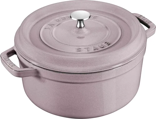 Miniatura 19 de STAUB Horno Holandés de Hierro Fundido 4 Cuartos Redondo, Fabricado en Francia, Sirve para 3-4, Blanco