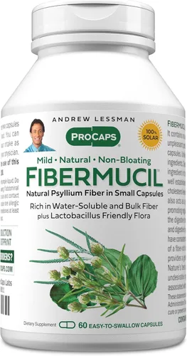 Miniatura 10 de ANDREW LESSMAN Fibermucil 180 cápsulas - Polvo de cáscara de psyllium. Promueve suavemente la regularidad y la salud digestiva. Rico en fibra.