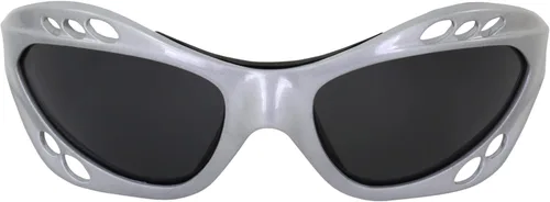 Miniatura 4 de Birdz Gafas de sol Seahawk polarizadas acolchadas 3 pares con correa para deportes acuáticos, surf, kayak, jetski, monturas plateadas y negras