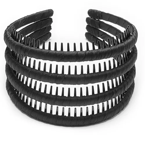 Miniatura 23 de 4 unidades - Diadema multicolor con dientes de resina protectora - Diadema con peine - Accesorios para el cabello para mujer por Beauty hair