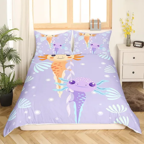 Miniatura 14 de Erosebridal Funda de edredón de pingüinos tamaño Queen, juego de ropa de cama de pingüinos negros y blancos, funda de edredón de animales lindos