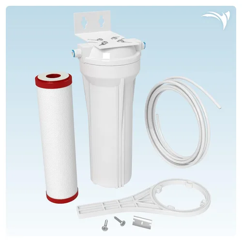 Miniatura 2 de AQUATICLIFE Carbon Plus - Filtro de agua de bloque de carbono de 10 x 2.5 y 10 pulgadas, recipiente para sistemas de filtración de ósmosis inversa