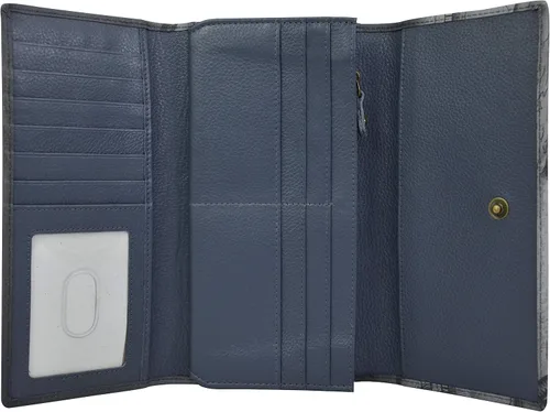 Miniatura 3 de Anna de Anuschka - Cartera organizadora de tres pliegues pintada a mano para mujer