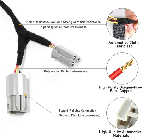 Miniatura 5 de EWAY Adaptador de corriente de 12 voltios para encendedor de cigarrillos GM Chevrolet Buick/arnés de cable para agregar dispositivo de radio CB