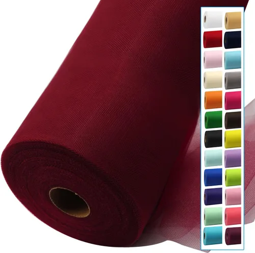 Miniatura 61 de Rollos de tela de tul dorado antiguo de 54 pulgadas por 10 yardas, rollo de tela de tul para bodas, decoraciones de Navidad, envoltura de regalos