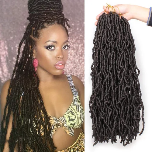 Miniatura 22 de ZRQ Extensiones de cabello sintético de ganchillo de 36 pulgadas, 3 paquetes, color negro natural, preenlazadas, largas, de diosa, sintéticas, 1b#